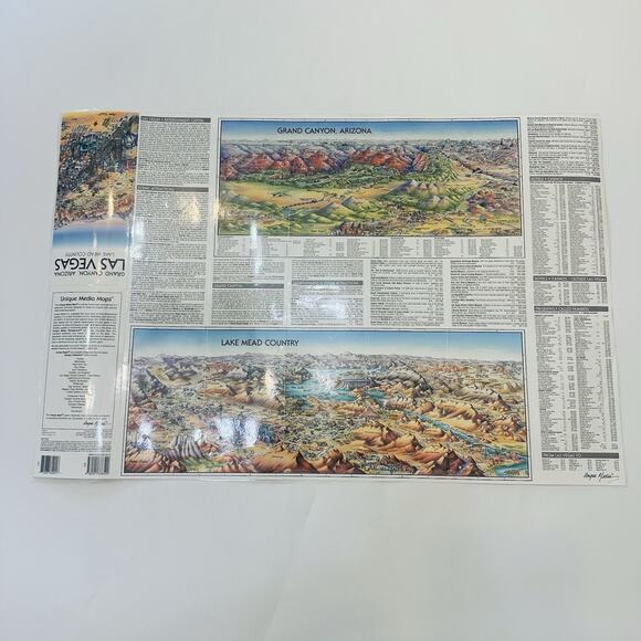 Unique Media Laminated Poster Map Las Vegas Nevada Artistic Illustration 2003/04 - Picture 10 of 11
